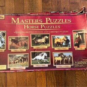 Masters Puzzles Horse Puzzle Set, 4 puzzles in set, never opened.